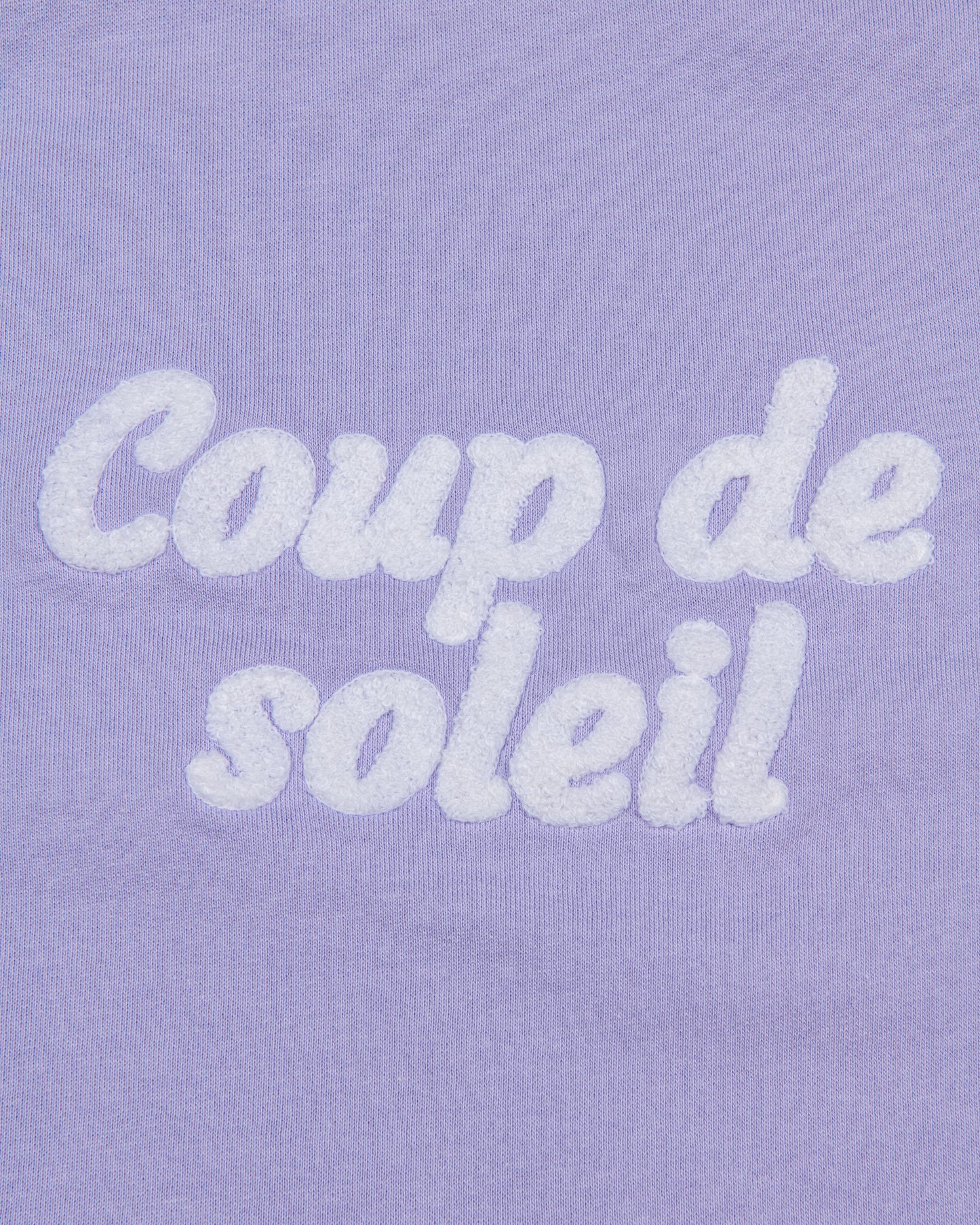 Sweat Crop top Coton Bio COUP DE SOLEIL - Violet parme