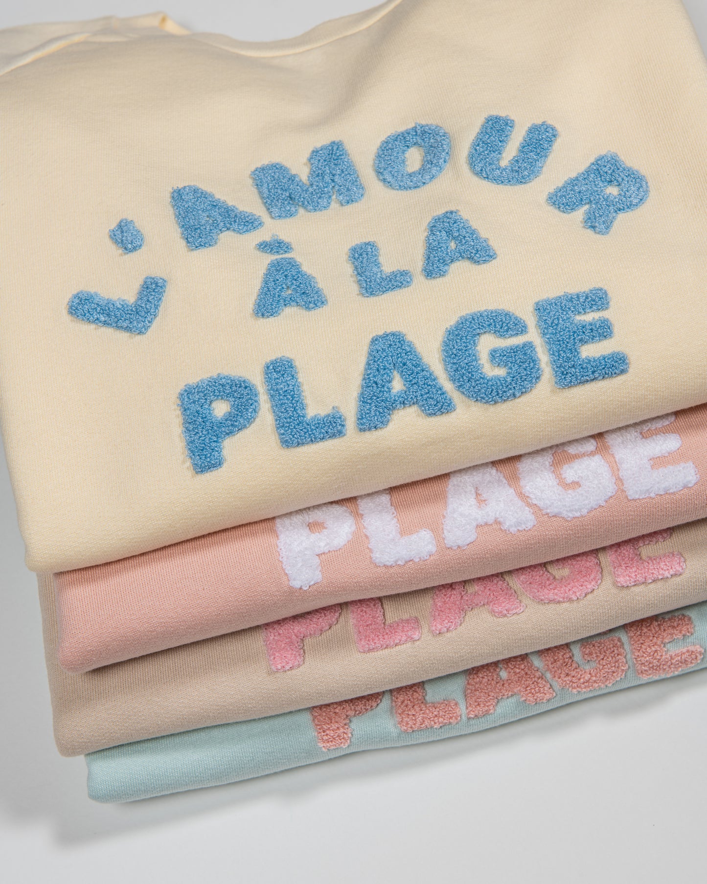 Sweat Femme Coton Bio L'AMOUR A LA PLAGE - Vert menthe