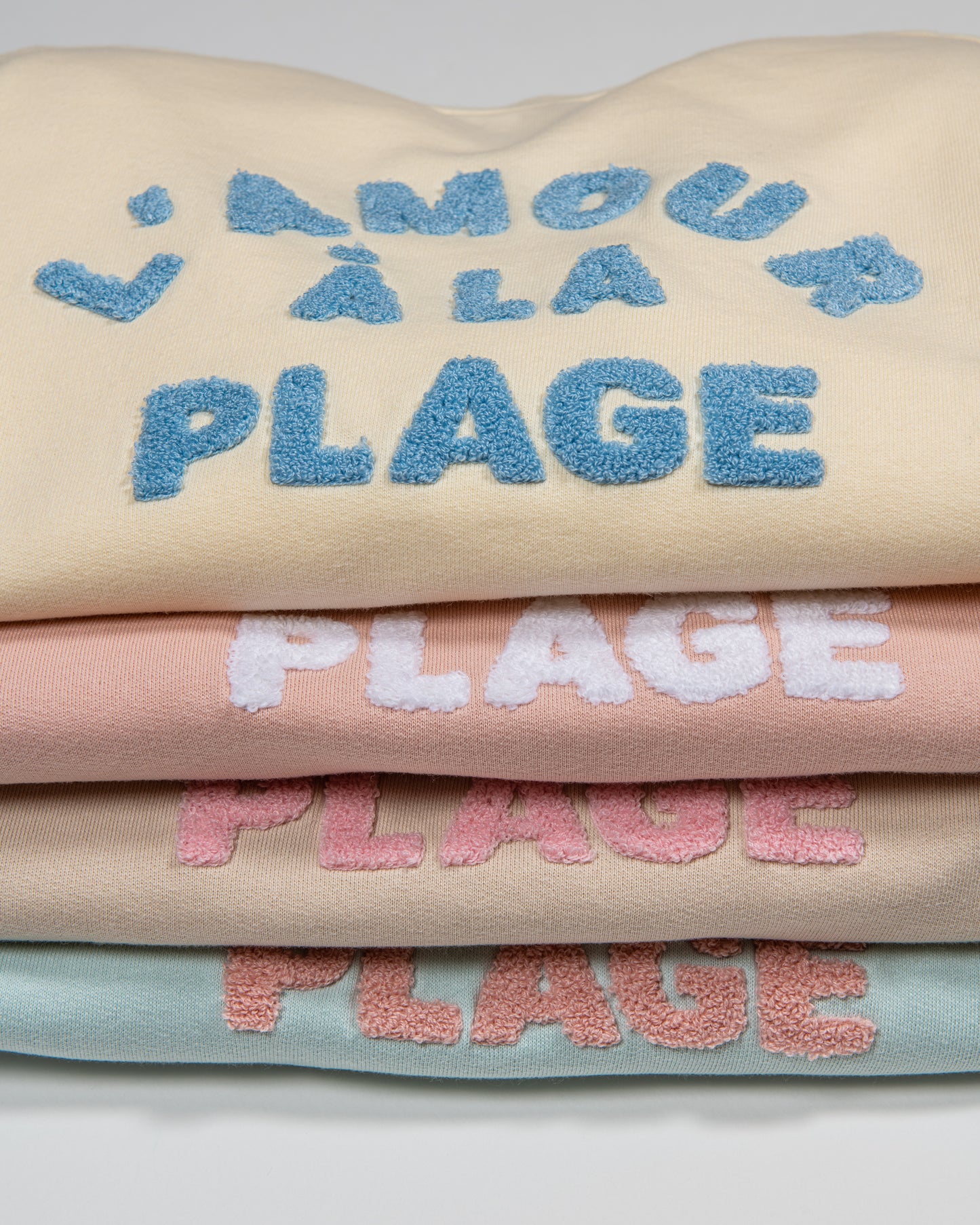 Sweat Femme Coton Bio L'AMOUR A LA PLAGE - Jaune citron
