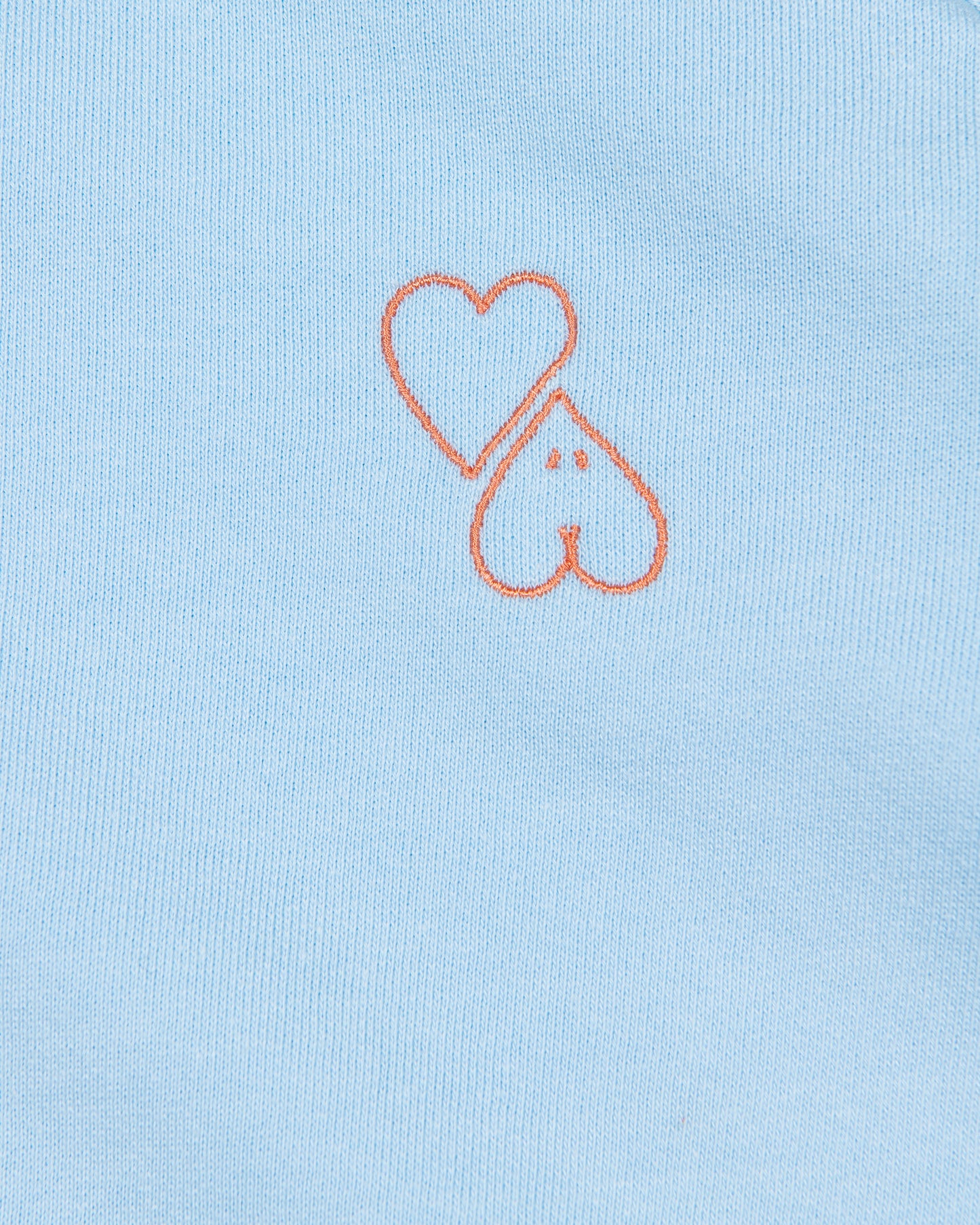 Sweat Crew Femme Coton Bio ARNACOEUR - Bleu azur