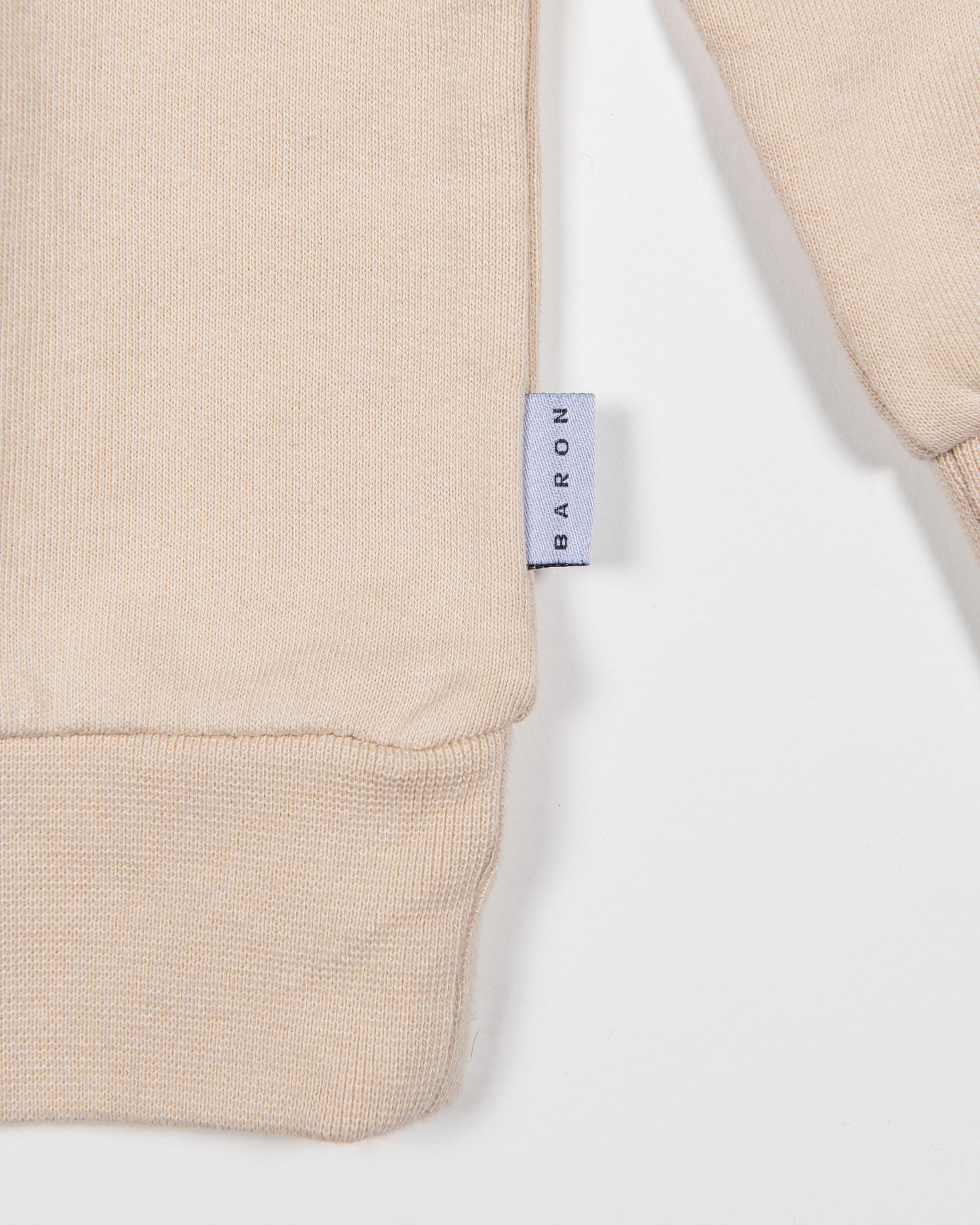 Sweat crew Coton Bio HURRY - Beige crème