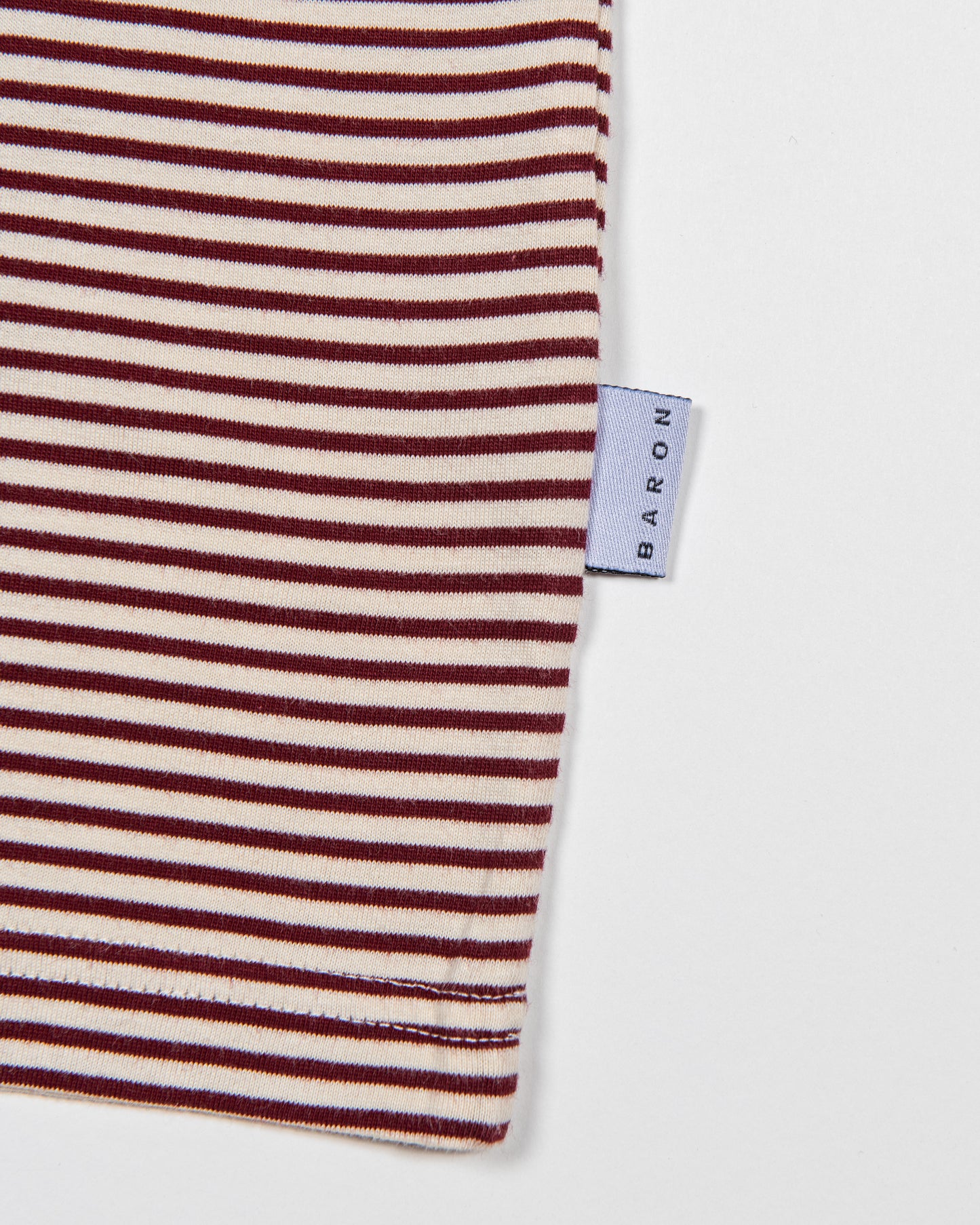 Tee-shirt Marinière ECRU - Rouge bordeaux