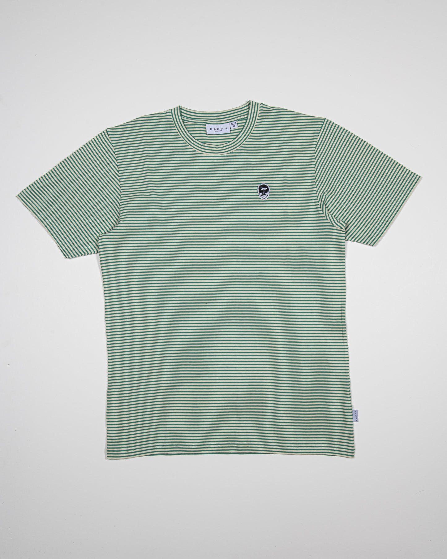 Tee-shirt Marinière ECRU - Vert sapin