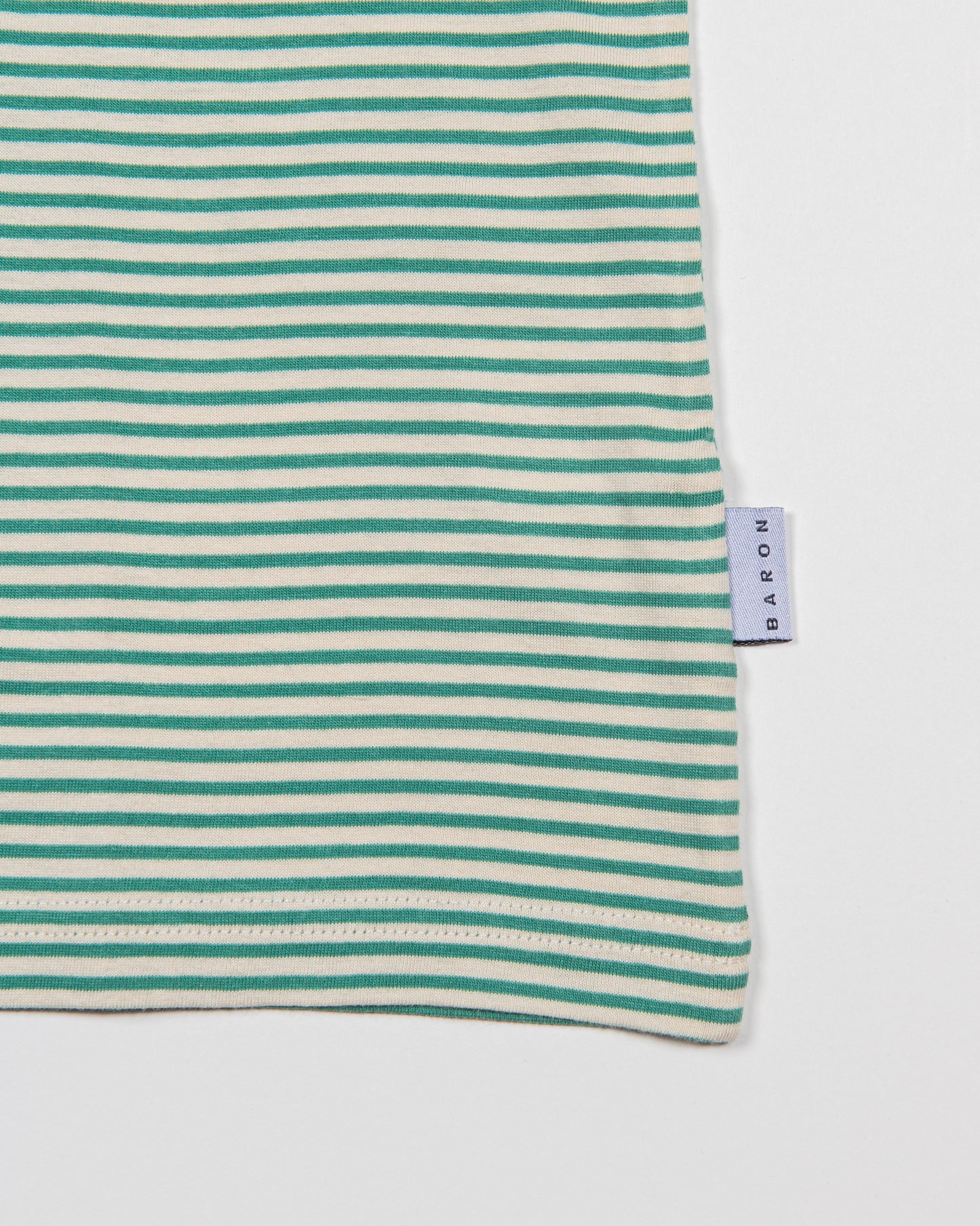 Tee-shirt Marinière ECRU - Vert sapin
