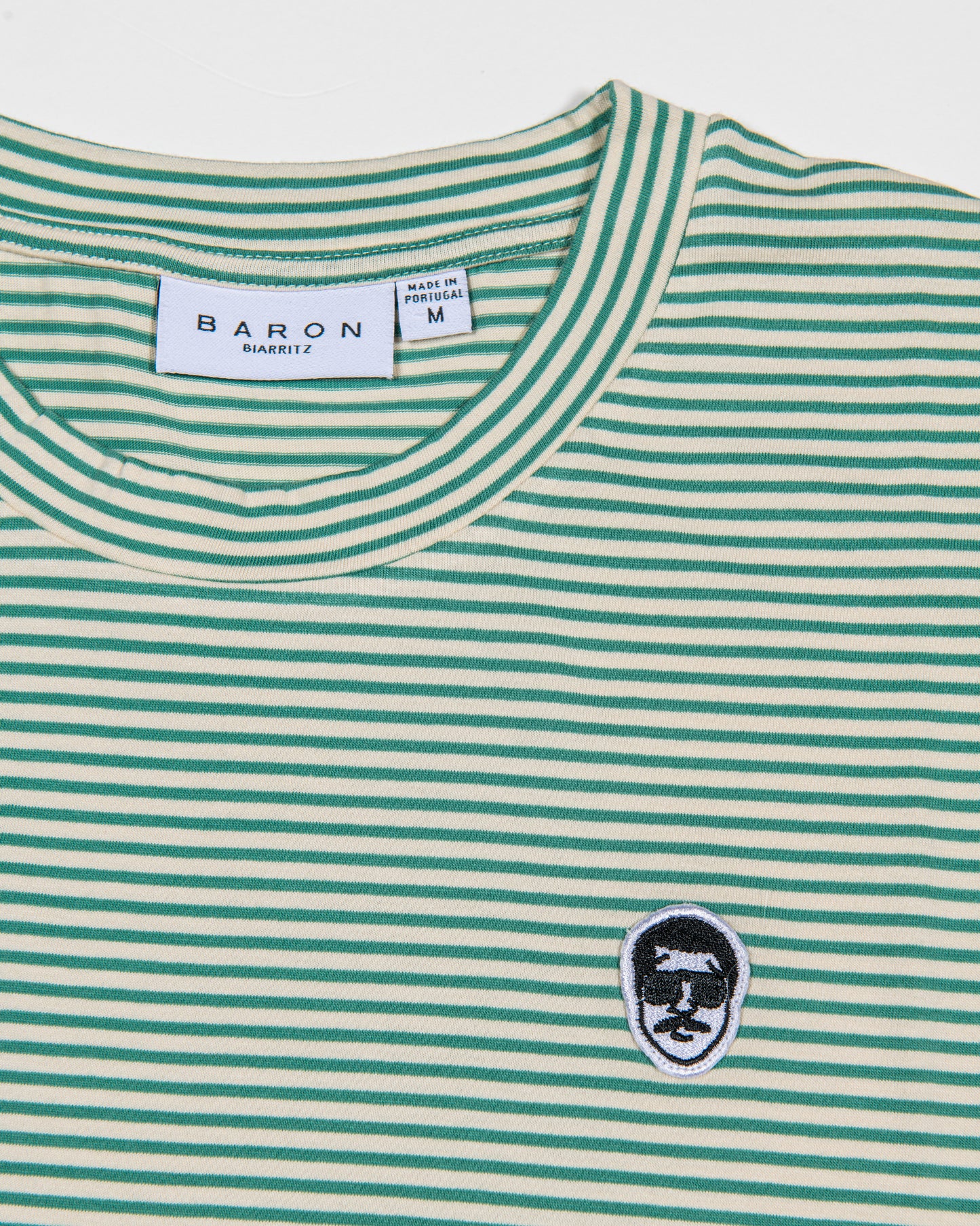 Tee-shirt Marinière ECRU - Vert sapin