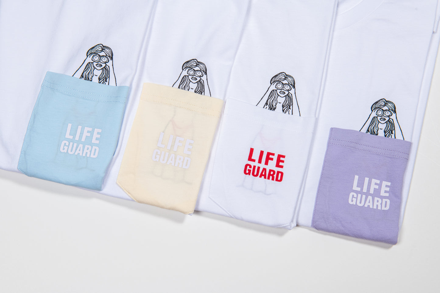 Tee-shirt Coton Bio LIFEGUARD - Print rouge