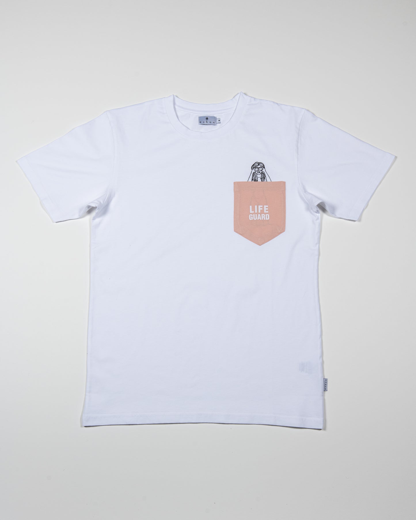 Tee-shirt Coton Bio LIFEGUARD - Rose pastel