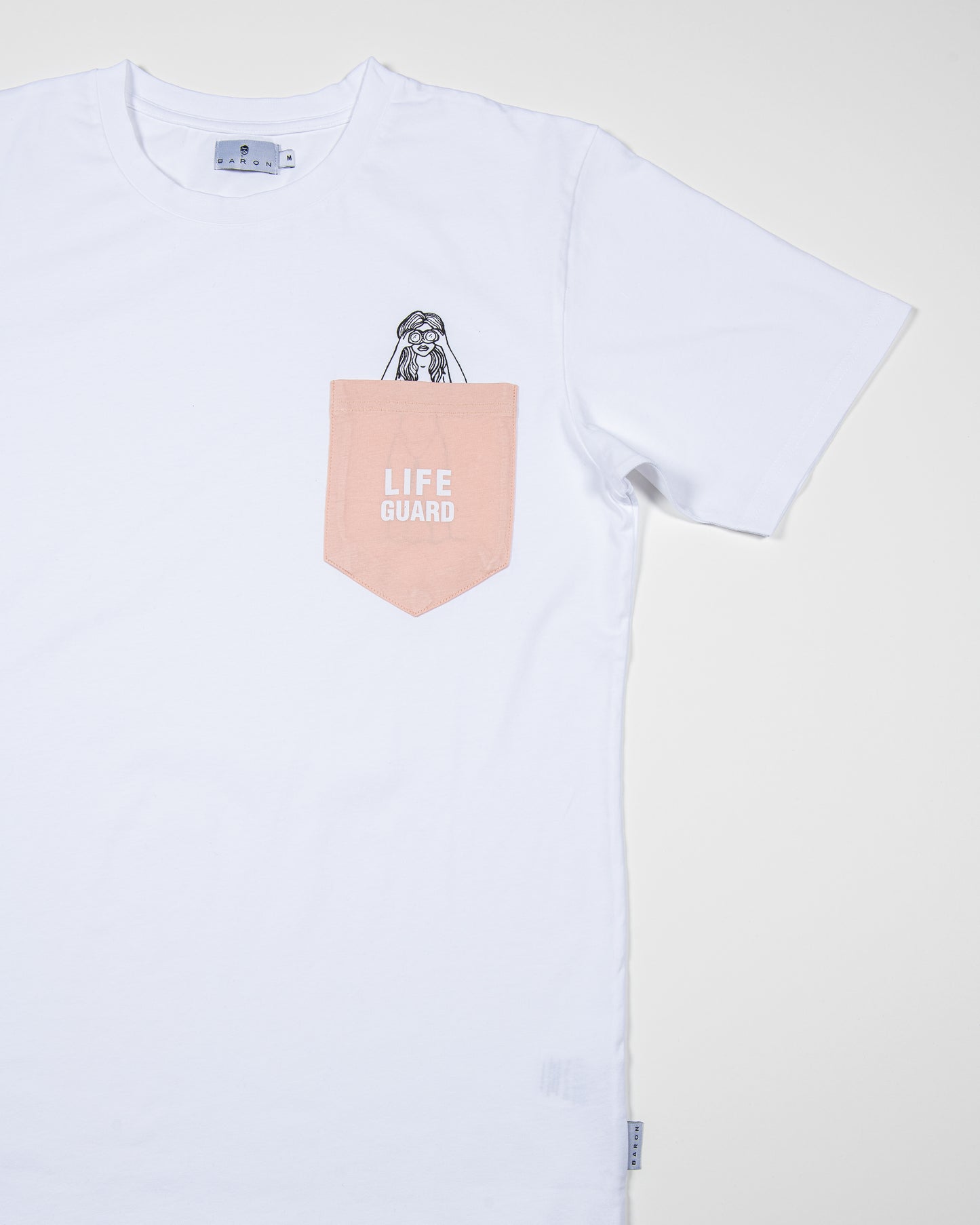 Tee-shirt Coton Bio LIFEGUARD - Rose pastel