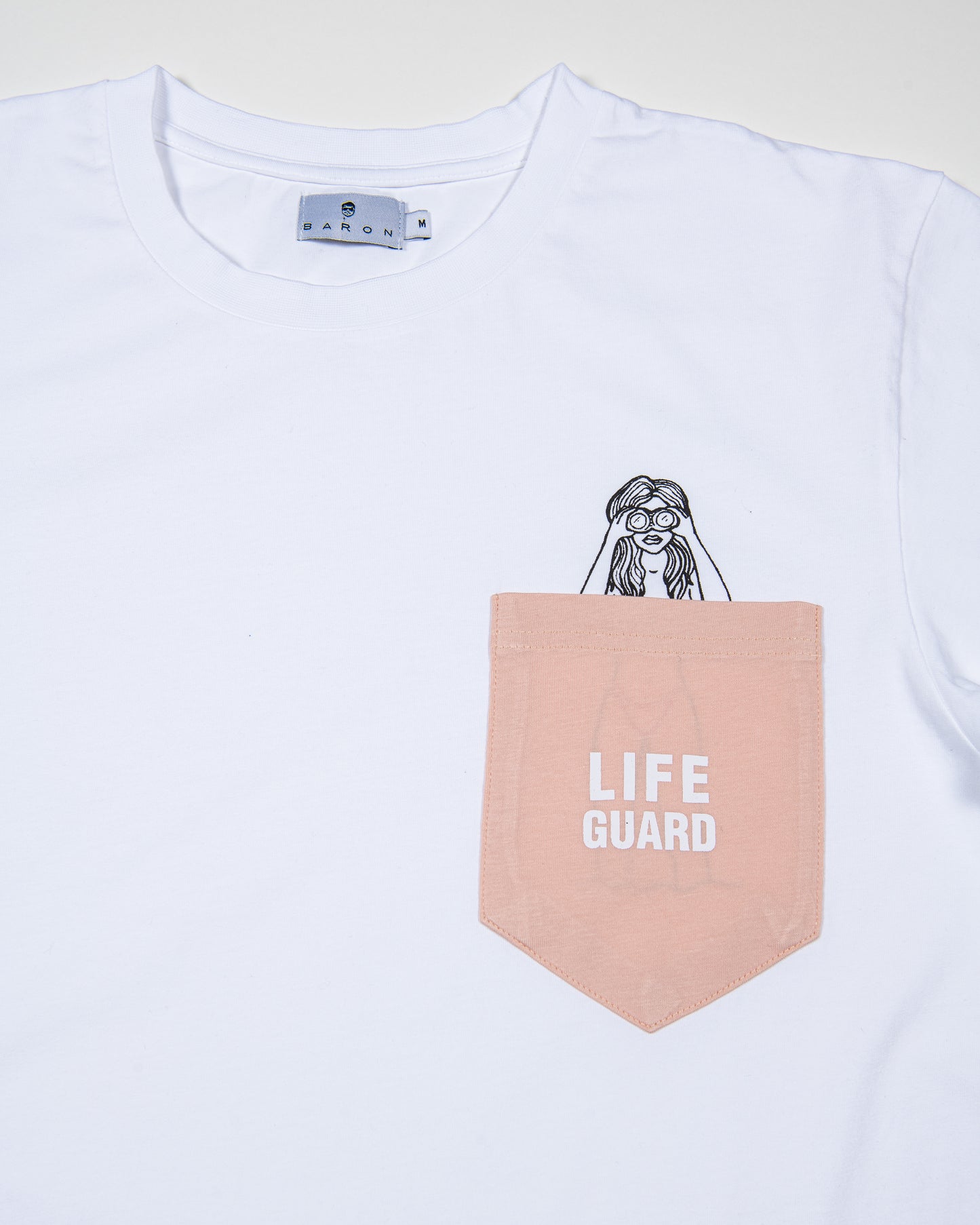Tee-shirt Coton Bio LIFEGUARD - Rose pastel