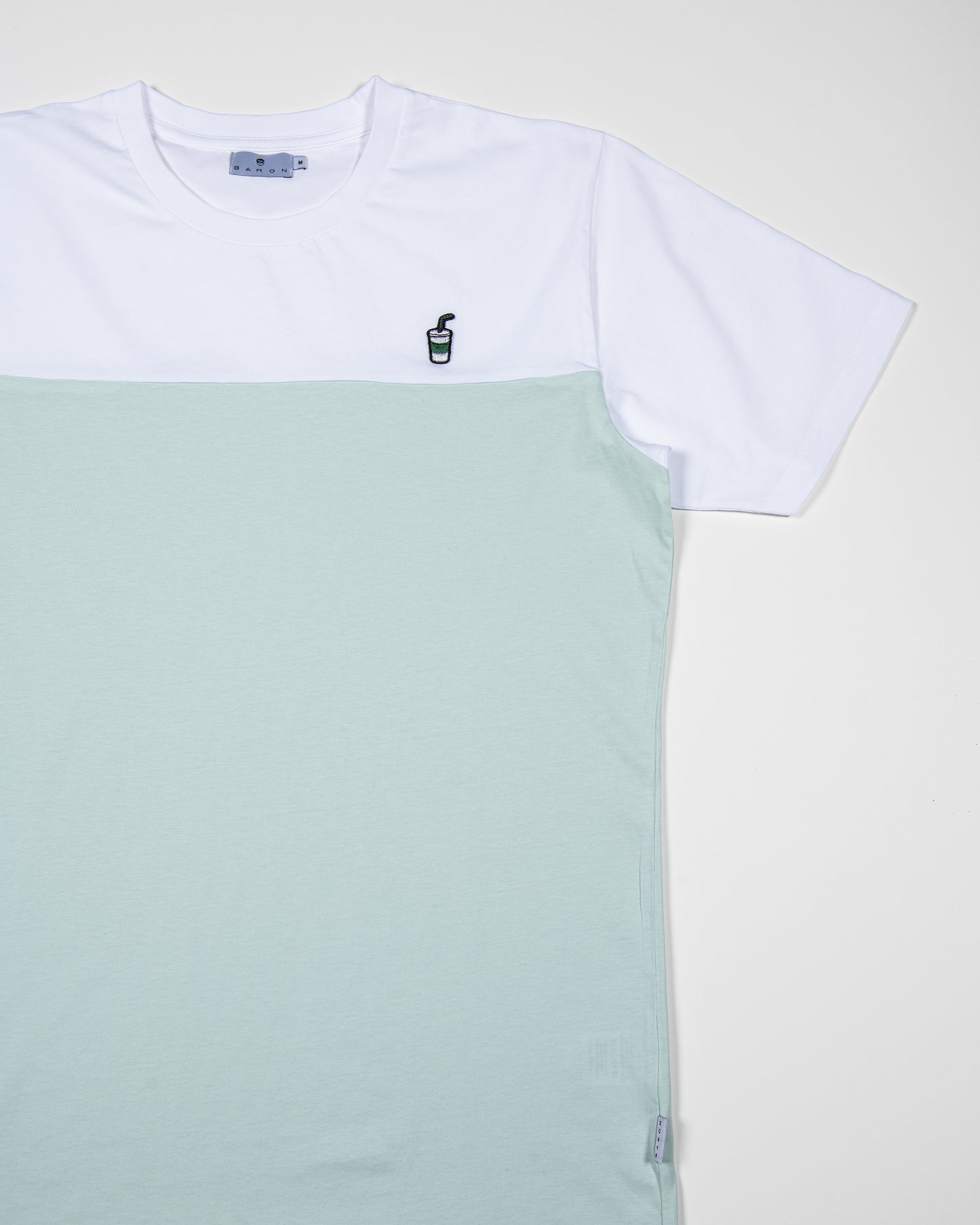 Tee-shirt Coton Bio BICOLOR - Vert menthe