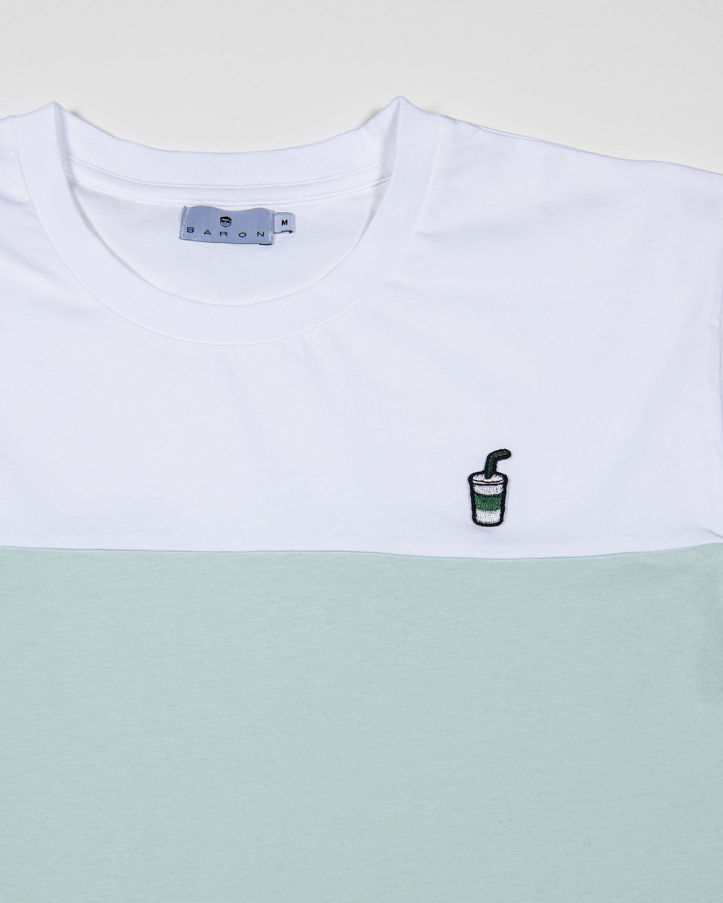 Tee-shirt Coton Bio BICOLOR - Vert menthe