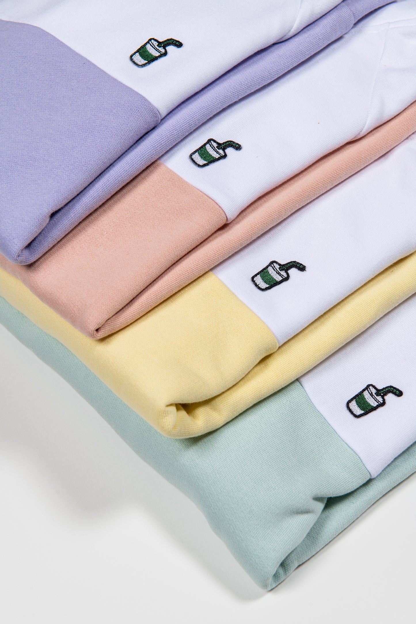 Sweat à capuche Coton Bio BICOLOR - Vert menthe