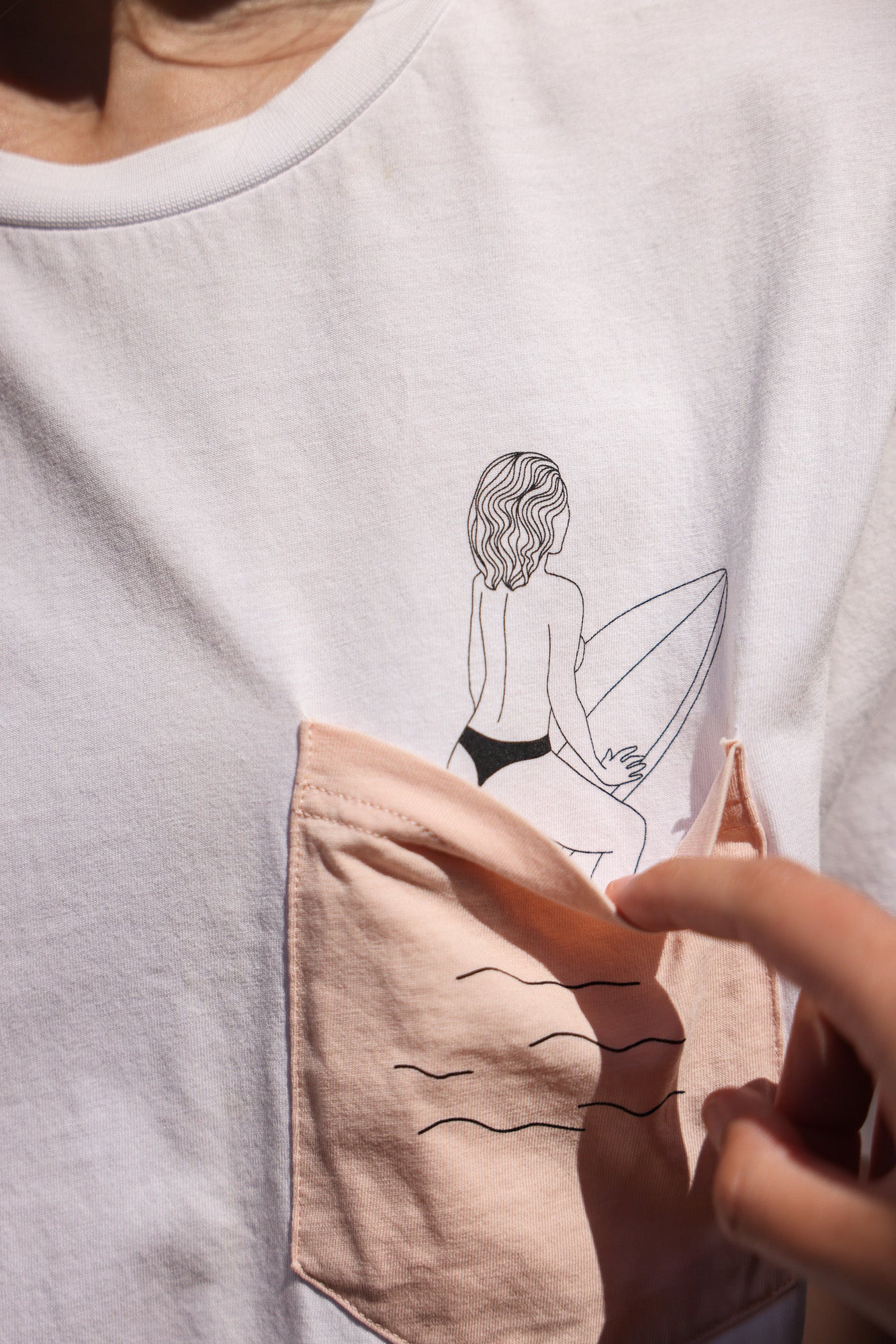 Tee-shirt Coton Bio SURFEUSE - Rose pastel