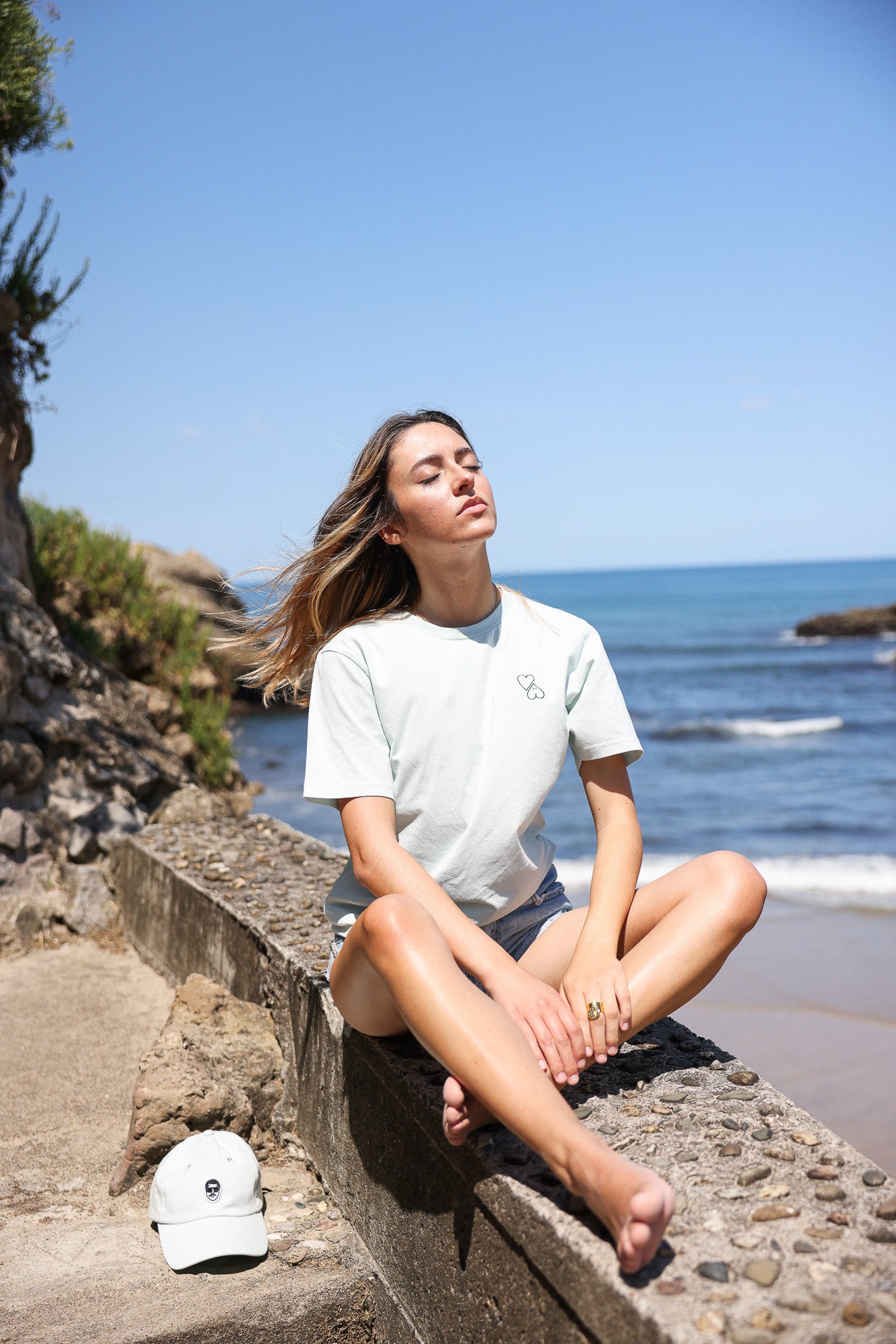 Tee-shirt Coton Bio brodé ARNACOEUR - Vert menthe
