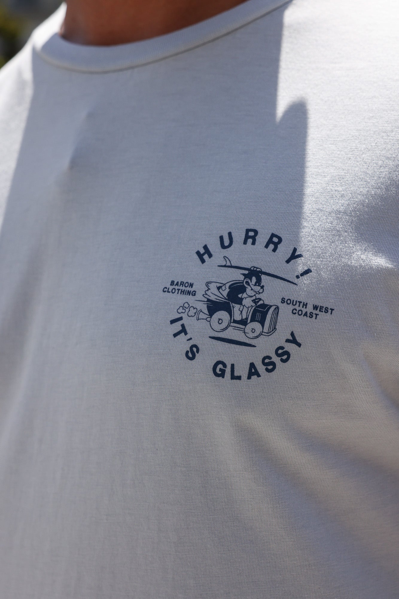 Tee-shirt Coton Bio HURRY - Bleu gris