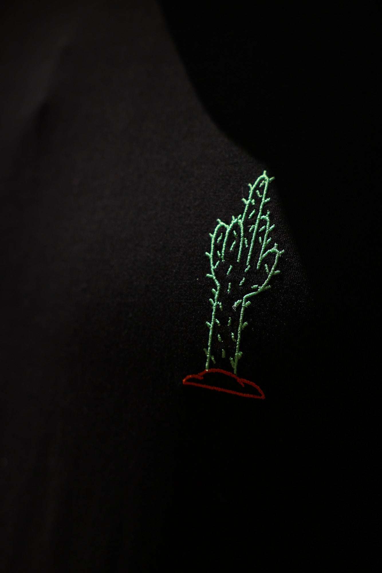 Tee-shirt Coton Bio brodé CACTUS - Noir