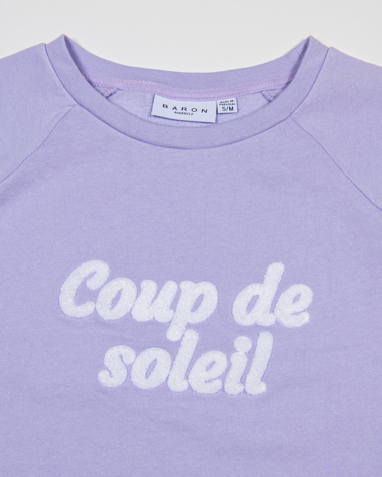 Sweat Crop top Coton Bio COUP DE SOLEIL - Violet parme