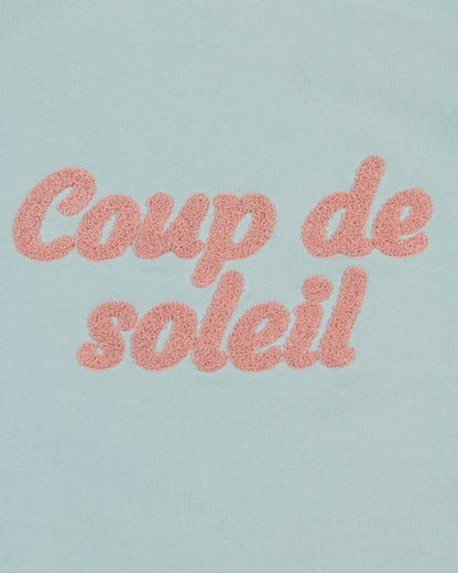 Sweat Crop top Coton Bio COUP DE SOLEIL - Vert menthe