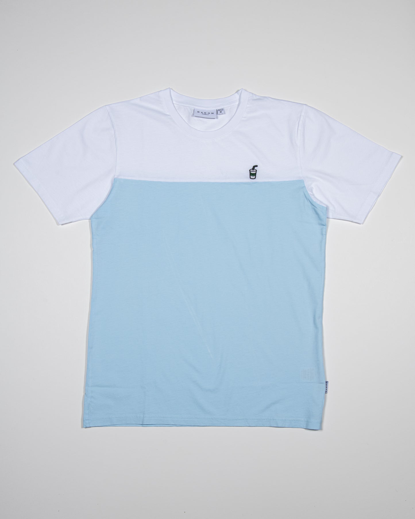 Tee-shirt Coton Bio BICOLOR - Bleu azur