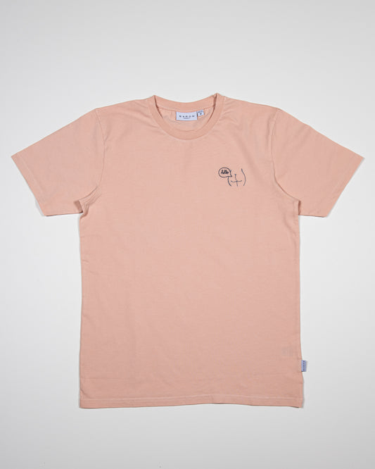 Tee-shirt Coton bio HELLO - Rose pastel