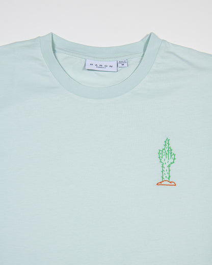 Tee-shirt Coton Bio brodé CACTUS - Vert menthe