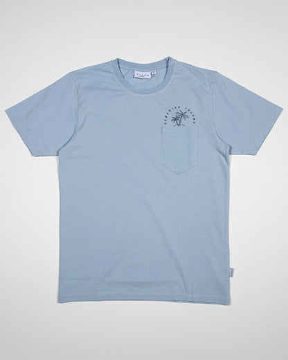 Tee-shirt Coton Bio SKULL - Bleu gris