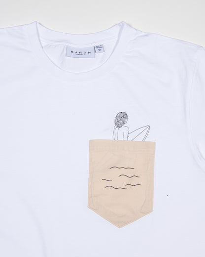 Tee-shirt Coton Bio SURFEUSE - Beige crème