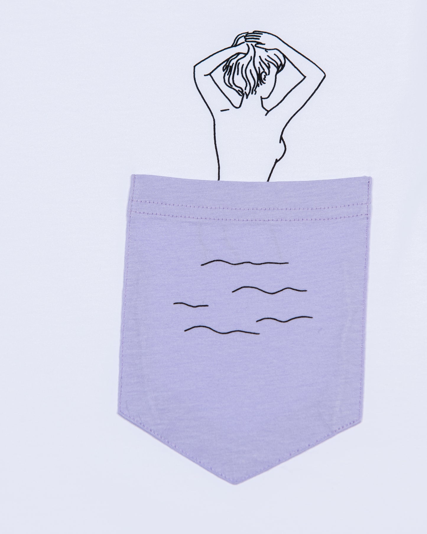 Tee-shirt Coton Bio BAIN DE MINUIT - Violet parme
