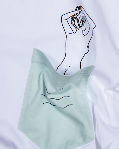 Tee-shirt Coton Bio BAIN DE MINUIT - Vert menthe