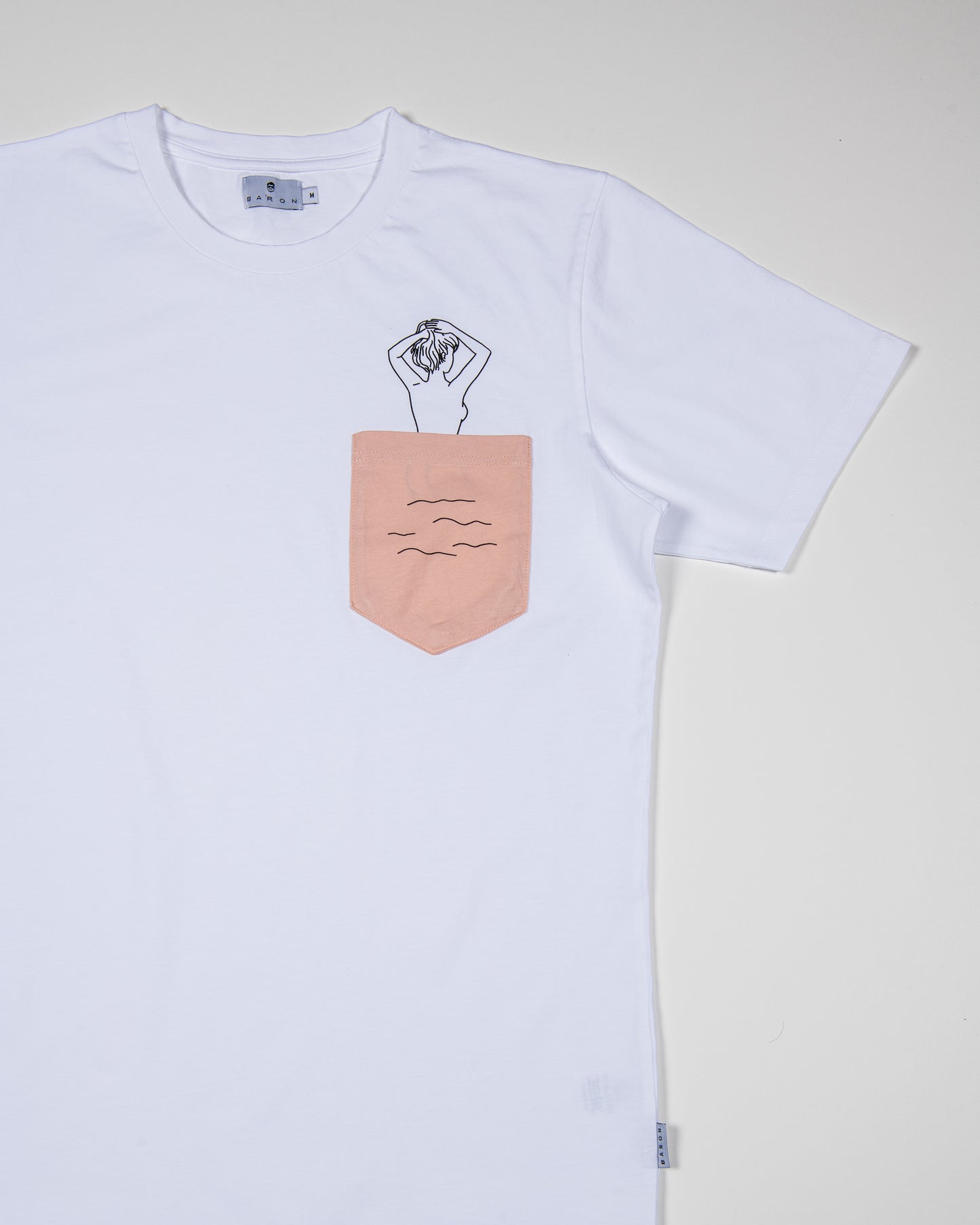 Tee-shirt Coton Bio BAIN DE MINUIT - Rose pastel