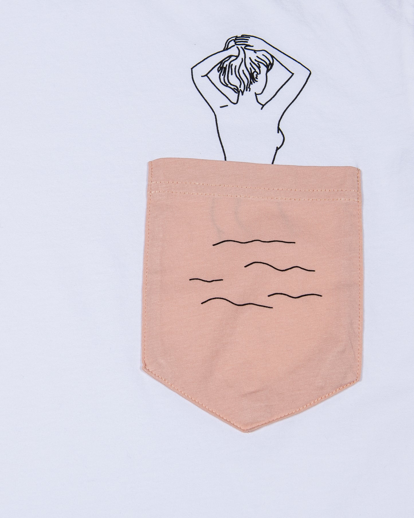 Tee-shirt Coton Bio BAIN DE MINUIT - Rose pastel