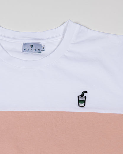 Tee-shirt Coton Bio BICOLOR - Rose pastel
